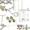 Kingston Brass Vintage Clawfoot Tub Wall Mount Package with Metal Cross Handles