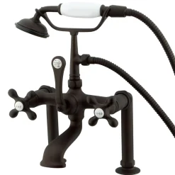Kingston Brass Vintage 7" Clawfoot Deck Mount Tub Filler Faucet with Hand Shower
