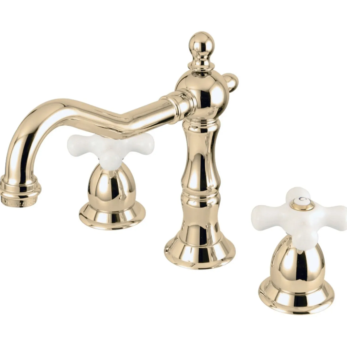 Kingston Brass Vintage Cross-Handle 8 to 16-Inch Widespread Bathroom Faucet