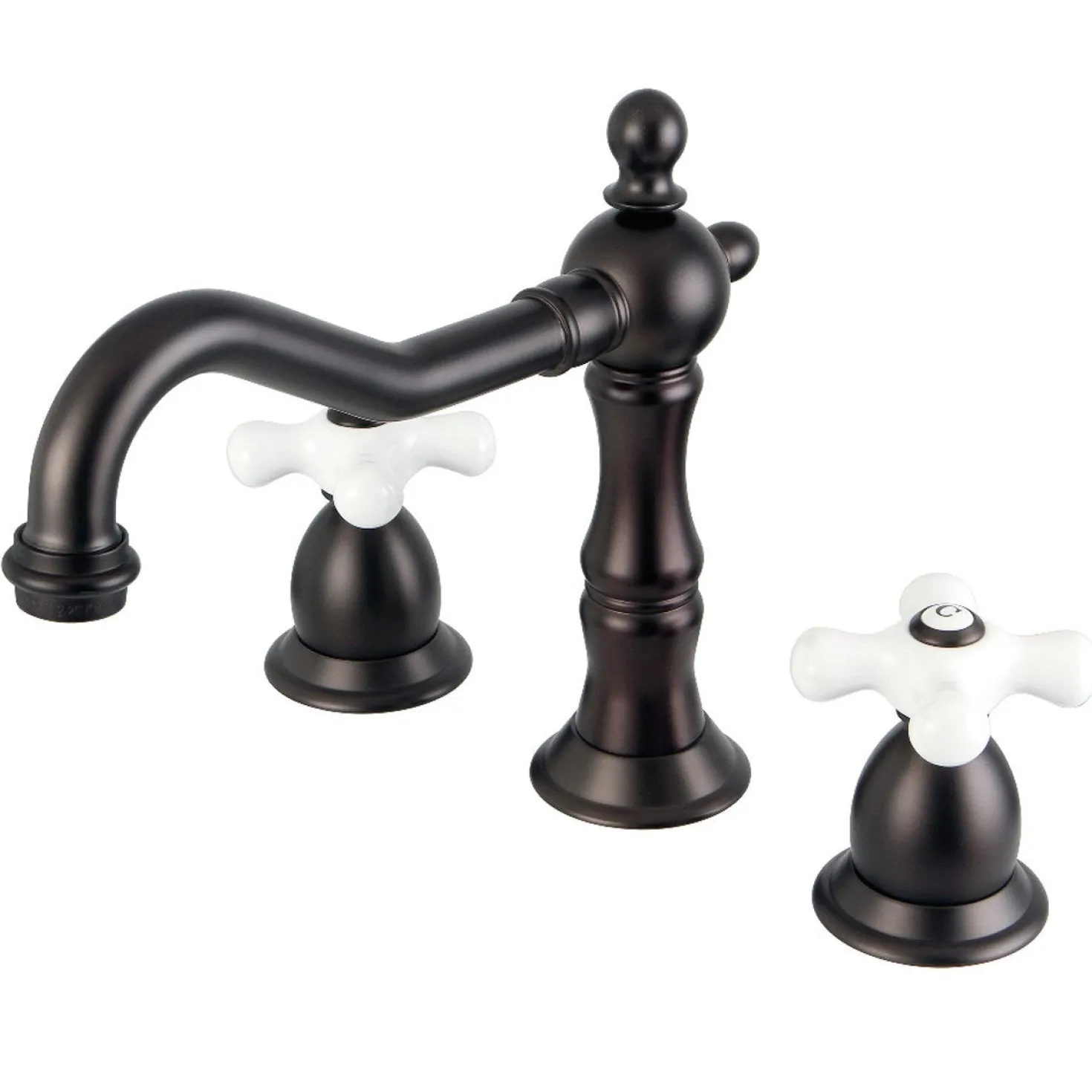 Kingston Brass Vintage Cross-Handle 8 to 16-Inch Widespread Bathroom Faucet