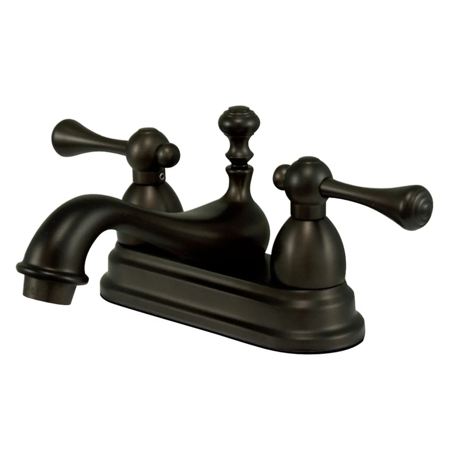 Kingston Brass Vintage Deck Mount Lever-Handle 4-Inch Centerset Bathroom Faucet