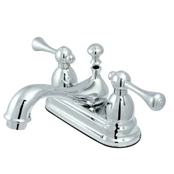 Kingston Brass Vintage Deck Mount Lever-Handle 4-Inch Centerset Bathroom Faucet