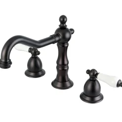 Kingston Brass Vintage Deck Mount 8 to 16-Inch 3-Hole Widespread Bathroom Faucet