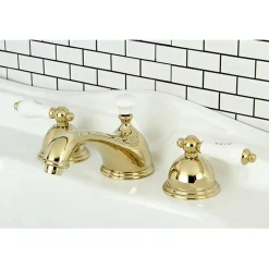 Kingston Brass Vintage Deck Mount 8 to 16-Inch Widespread Bathroom Faucet