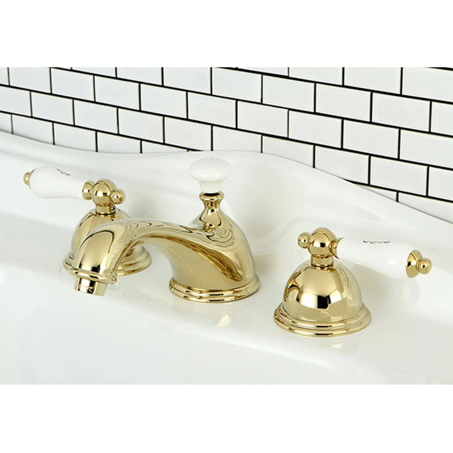 Kingston Brass Vintage Deck Mount 8 to 16-Inch Widespread Bathroom Faucet