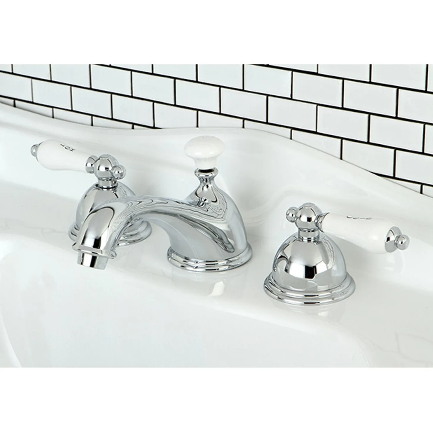 Kingston Brass Vintage Deck Mount 8 to 16-Inch Widespread Bathroom Faucet