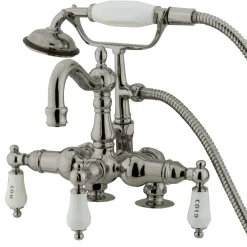 Kingston Brass Vintage Deck Mount Clawfoot Tub Filler Faucet with 3-3/8
