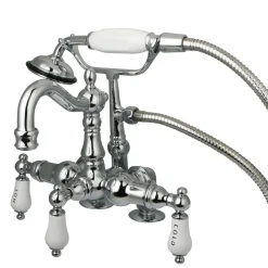 Kingston Brass Vintage Deck Mount Clawfoot Tub Filler Faucet with 3-3/8