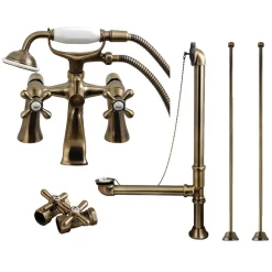 Kingston Brass Vintage Deck Mount Clawfoot Tub Faucet Package