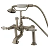 Kingston Brass Vintage 7" Deck Mount Clawfoot Tub Filler Faucet with Hand Shower