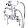 Kingston Brass Vintage 3-3/8" Deck Mount Clawfoot Tub Filler with Hand Shower