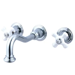 Kingston Brass Vintage 2-Handle Wall Mount 3-Hole Bathroom Faucet