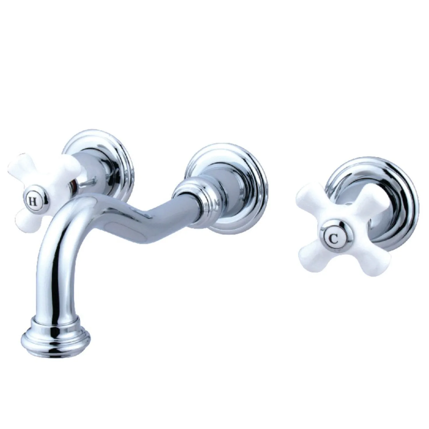 Kingston Brass Vintage 2-Handle Wall Mount 3-Hole Bathroom Faucet
