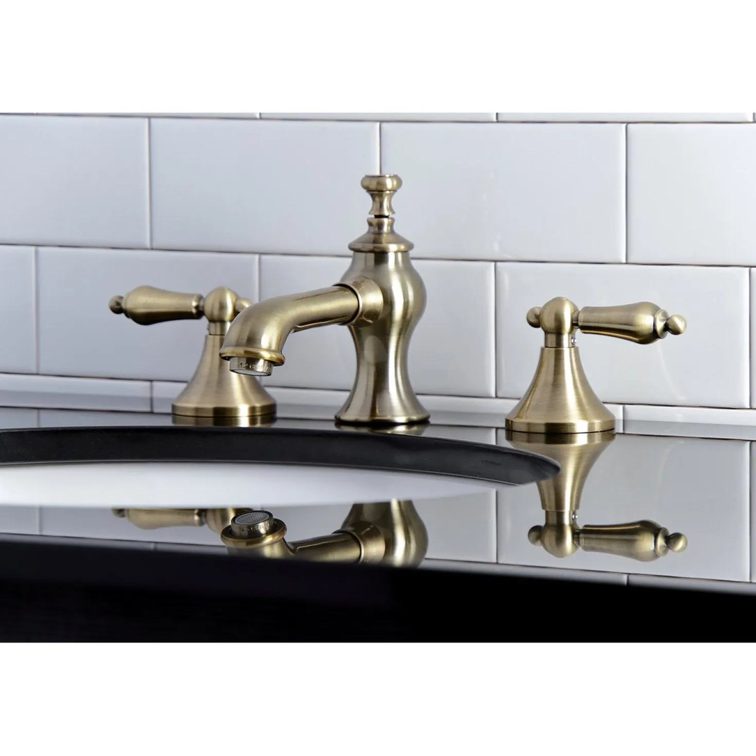 Kingston Brass Vintage 3-Hole 8-Inch Widespread Bathroom Faucet