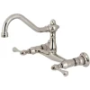 Kingston Brass Vintage 2-Hole Wall Mount Bathroom Faucet