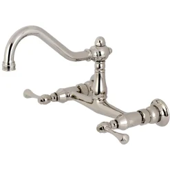 Kingston Brass Vintage 2-Hole Wall Mount Bathroom Faucet