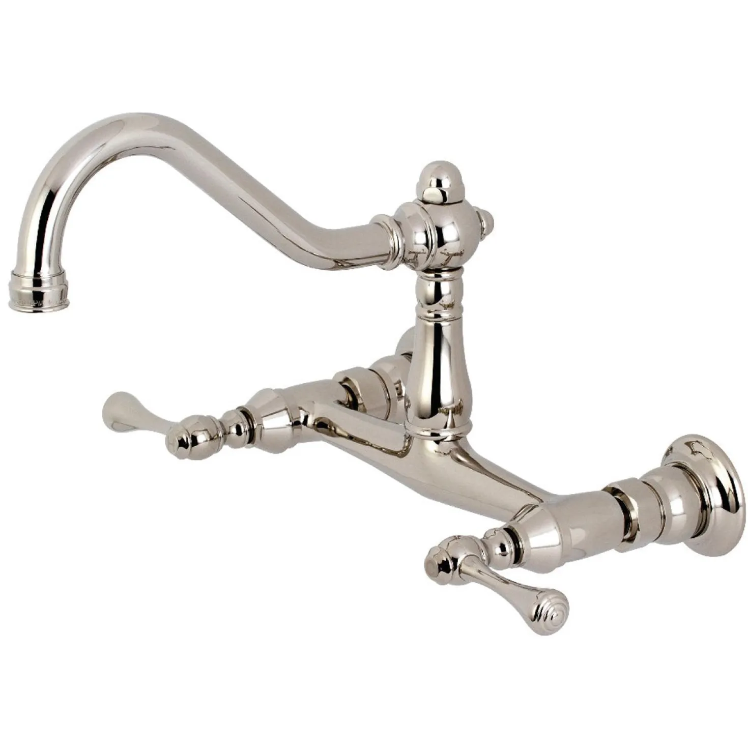 Kingston Brass Vintage 2-Hole Wall Mount Bathroom Faucet