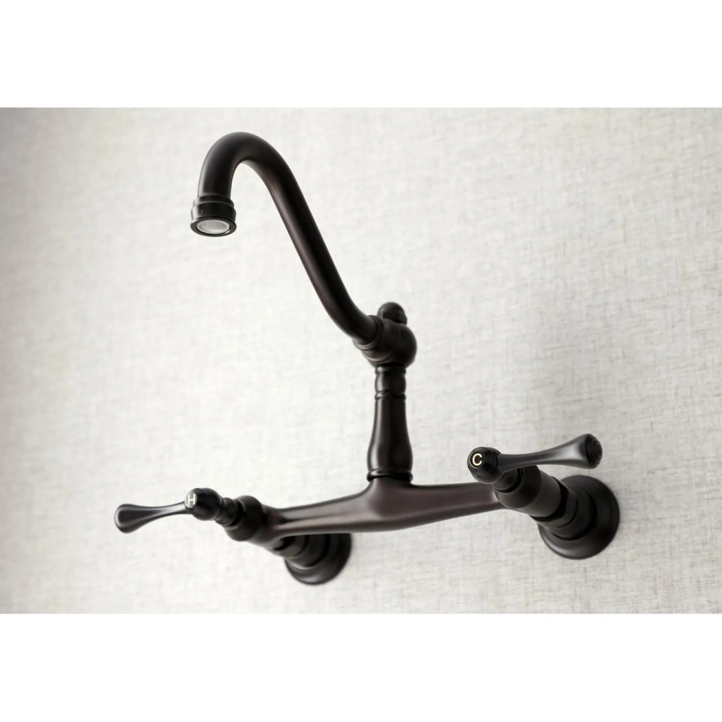 Kingston Brass Vintage 2-Hole Wall Mount Bathroom Faucet