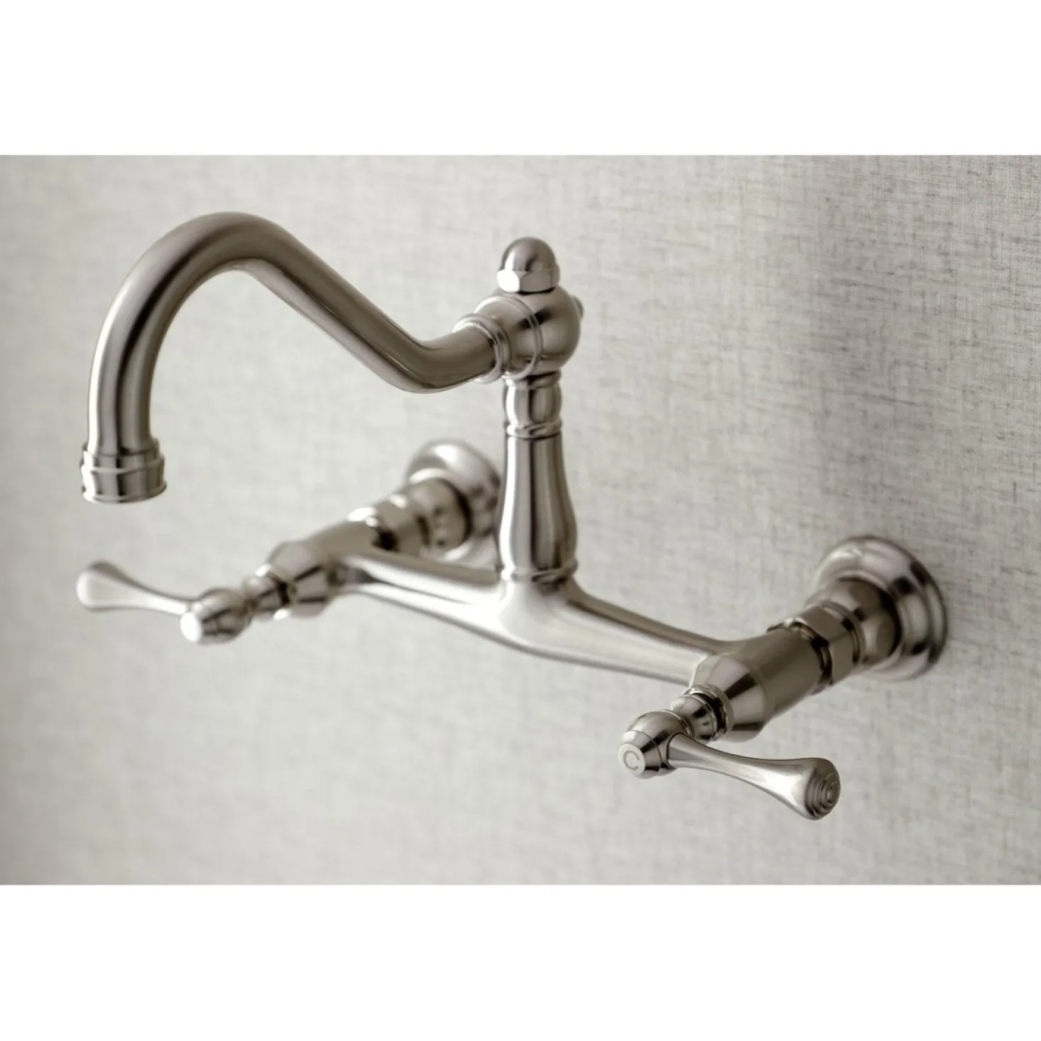 Kingston Brass Vintage 2-Hole Wall Mount Bathroom Faucet