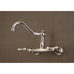 Kingston Brass Vintage 2-Hole Wall Mount Bathroom Faucet