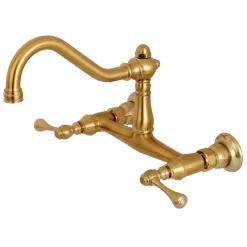 Kingston Brass Vintage 2-Hole Wall Mount Bathroom Faucet
