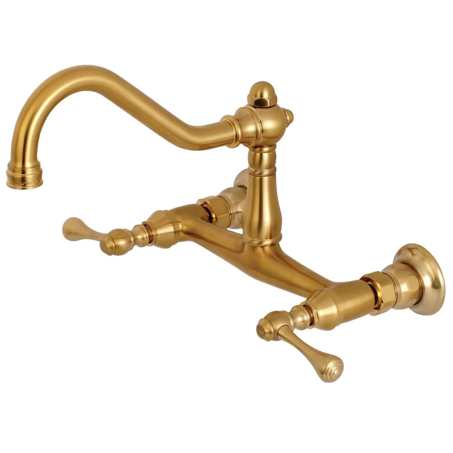 Kingston Brass Vintage 2-Hole Wall Mount Bathroom Faucet