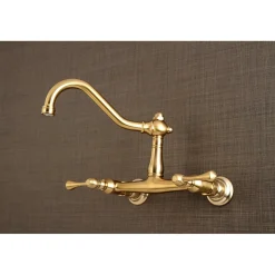 Kingston Brass Vintage 2-Hole Wall Mount Bathroom Faucet