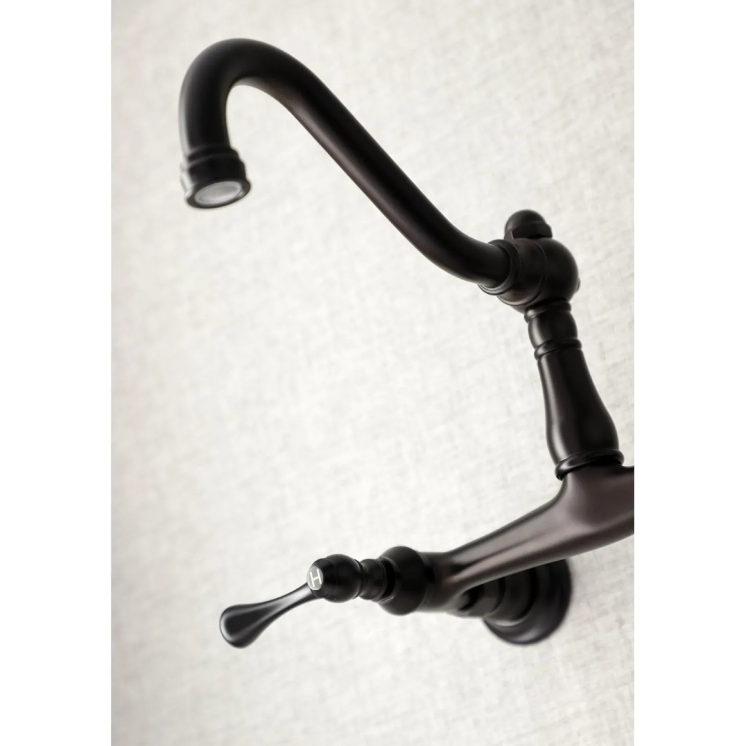Kingston Brass Vintage 2-Hole Wall Mount Bathroom Faucet