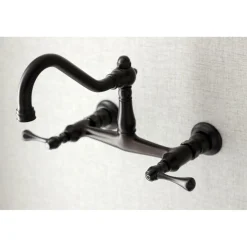 Kingston Brass Vintage 2-Hole Wall Mount Bathroom Faucet