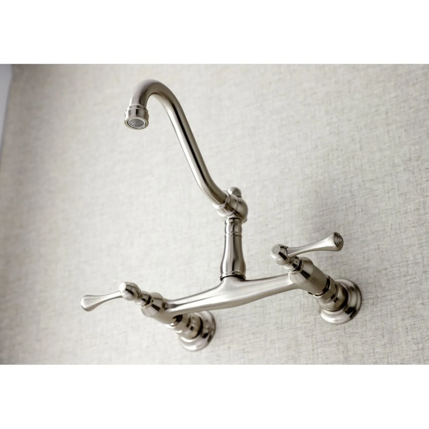 Kingston Brass Vintage 2-Hole Wall Mount Bathroom Faucet