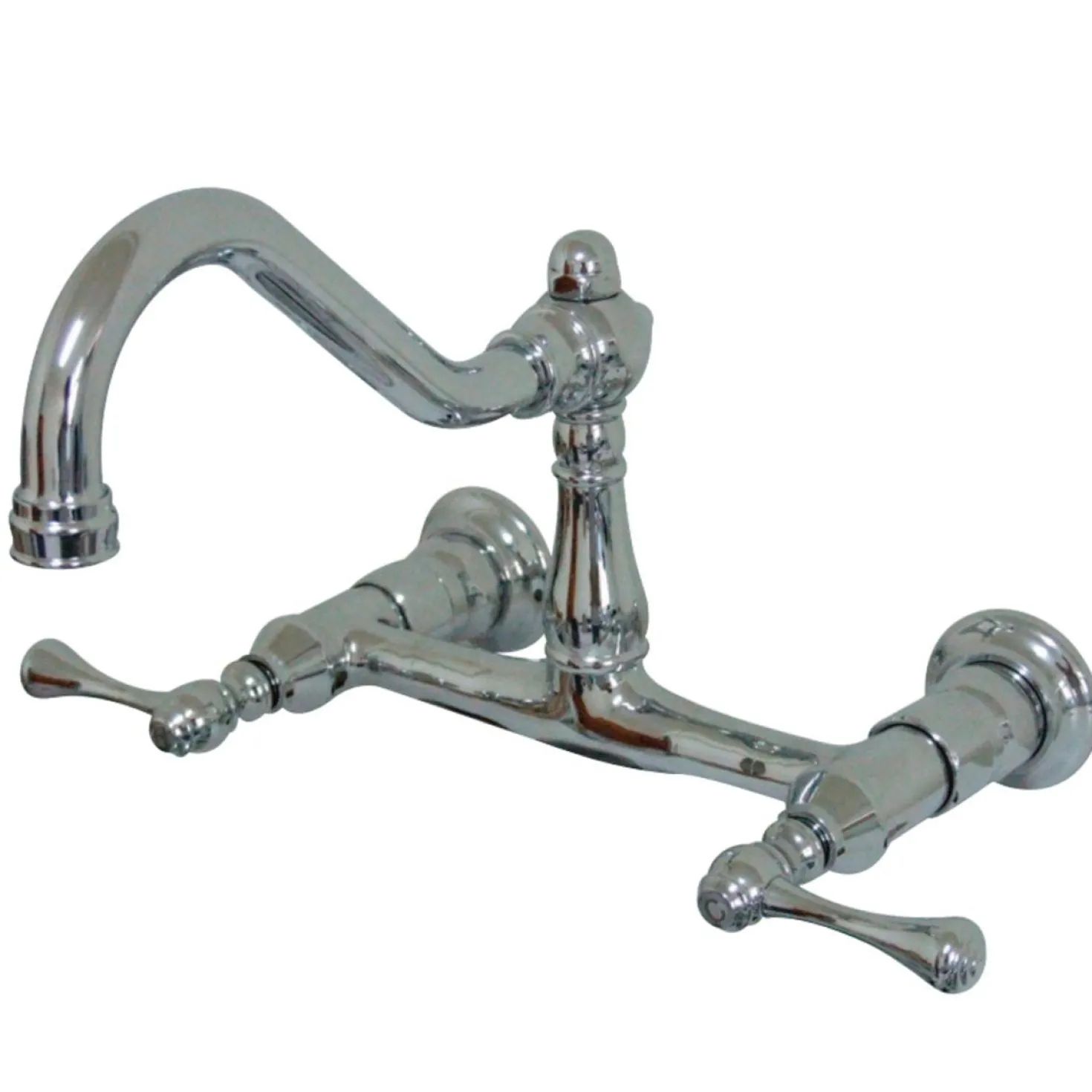 Kingston Brass Vintage 2-Hole Wall Mount Bathroom Faucet