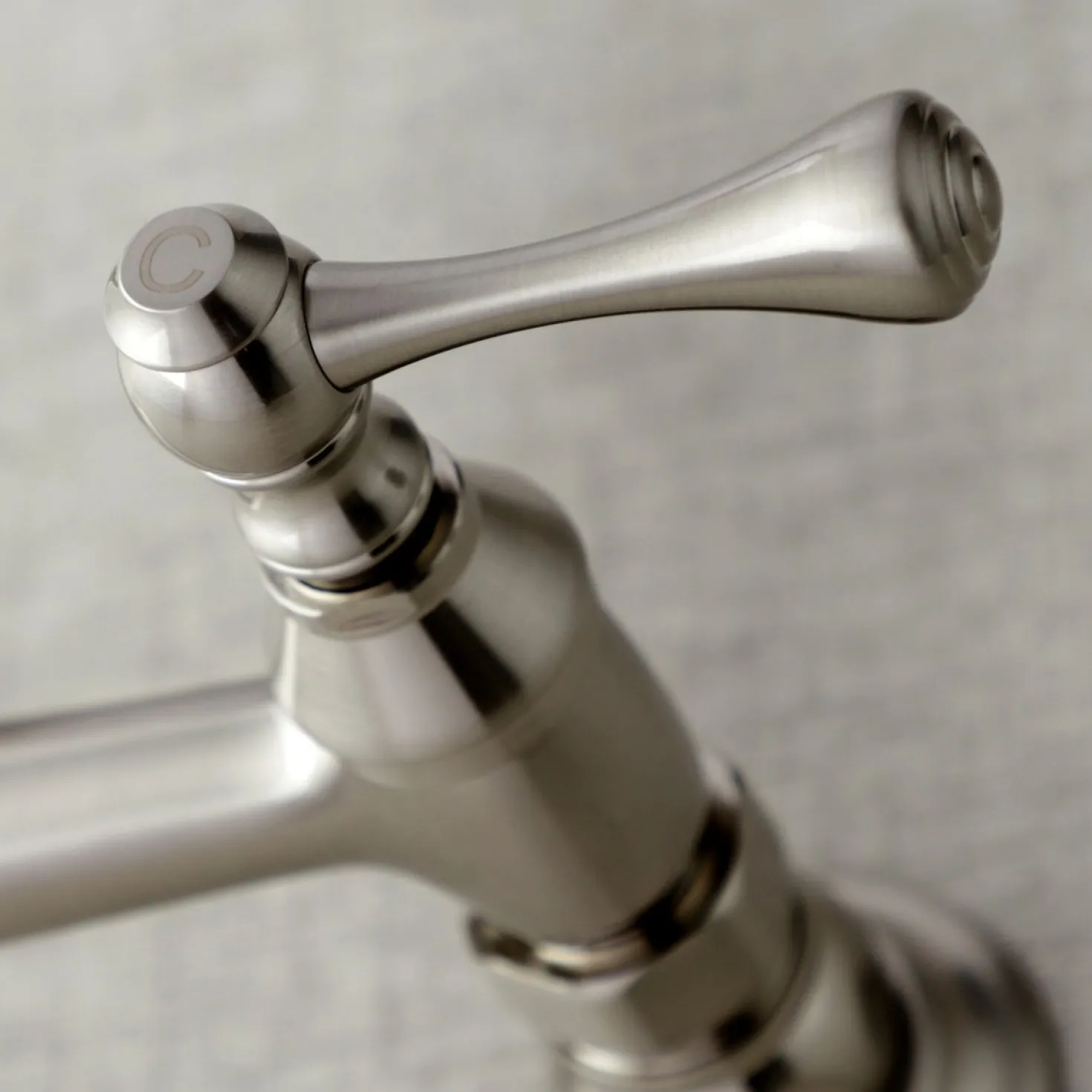 Kingston Brass Vintage 2-Hole Wall Mount Bathroom Faucet