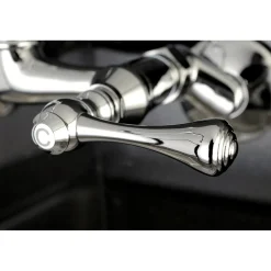 Kingston Brass Vintage 6-Inch Adjustable Center Wall Mount Kitchen Faucet
