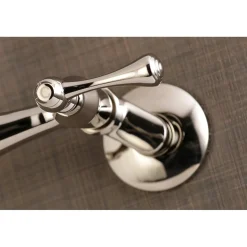 Kingston Brass Vintage 6-Inch Adjustable Center Wall Mount Kitchen Faucet