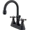 Kingston Brass Vintage 4-Inch Centerset Bathroom Faucet with Brass Pop-Up