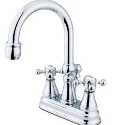 Kingston Brass Vintage 4-Inch Centerset Bathroom Faucet with Brass Pop-Up