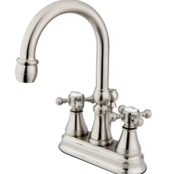 Kingston Brass Vintage 4-Inch Centerset Bathroom Faucet with Brass Pop-Up