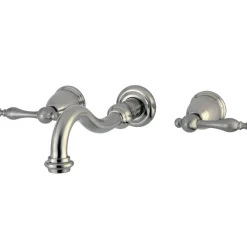 Kingston Brass Vintage Lever-Handle Wall Mount Bathroom Faucet