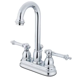 Kingston Brass Vintage Lever-Handle 4-Inch Centerset Bathroom Faucet