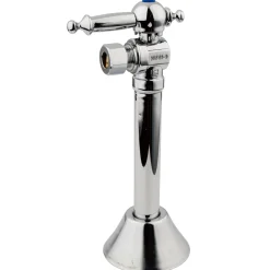 Kingston Brass Vintage 3/8" OD Compression, 1/2" Sweat Angle Shut-off Valve with 5" Extension