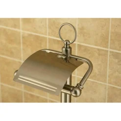 Kingston Brass Vintage Pedestal Toilet Paper and Brush Holder