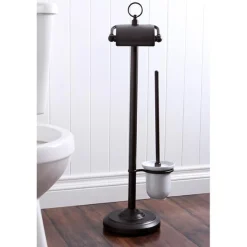 Kingston Brass Vintage Pedestal Toilet Paper and Brush Holder