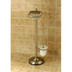 Kingston Brass Vintage Pedestal Toilet Paper and Brush Holder