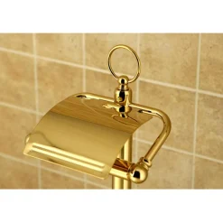 Kingston Brass Vintage Pedestal Toilet Paper and Brush Holder in Polished Brass