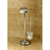 Kingston Brass Vintage Pedestal Toilet Paper and Brush Holder in Polished Chrome