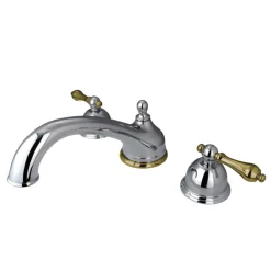 Kingston Brass Vintage Roman Tub Faucet in Polished Chrome and Polished Brass