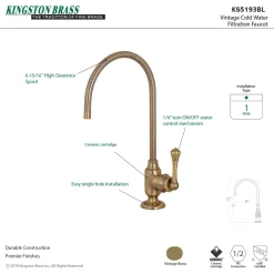 Kingston Brass Vintage Single-Handle Water Filtration Faucet