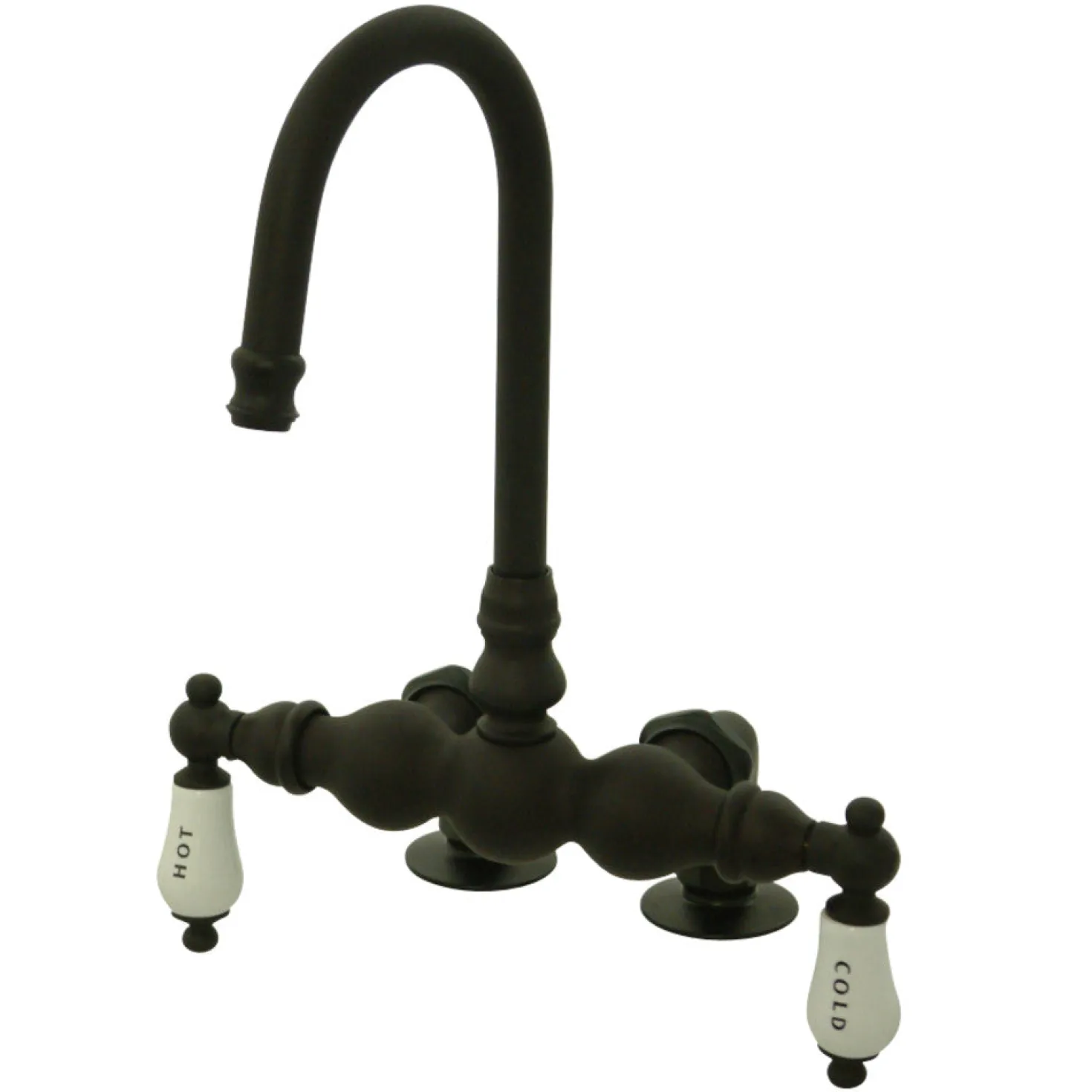 Kingston Brass Vintage 3-3/8" Spread Deck Mount Clawfoot Tub Filler Faucet