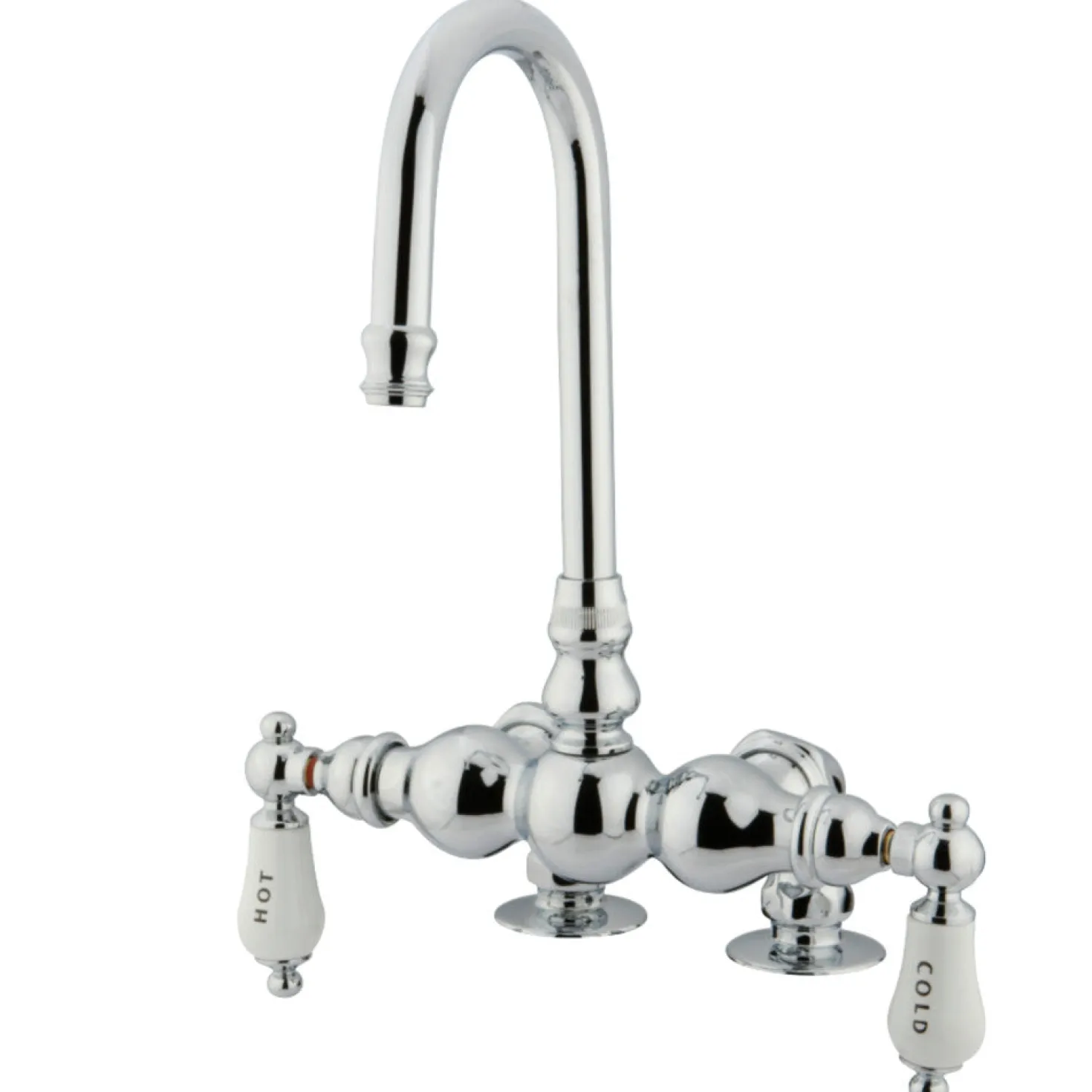 Kingston Brass Vintage 3-3/8" Spread Deck Mount Clawfoot Tub Filler Faucet