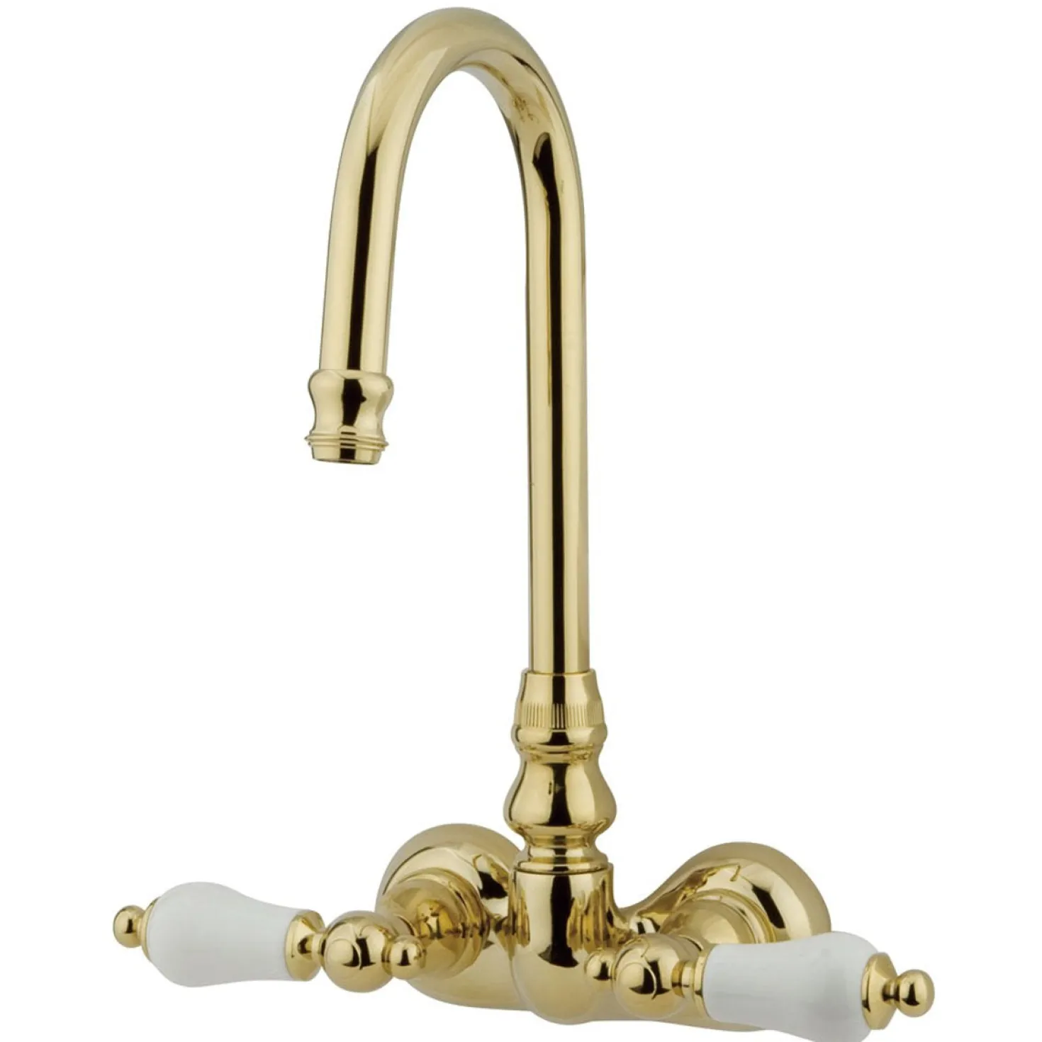 Kingston Brass Vintage 3-3/8" Spread Classic Wall Mount Clawfoot Tub Filler